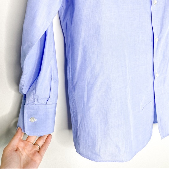 🧤SOLD🧤Hugo Boss Sharp Fit Miles Blue Dress Shirt - Picture 5 of 8